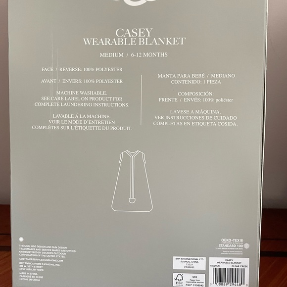 Brand new UGG Casey Wearable Blanket 6-12 Months Brand New In Box - Picture 5 of 6